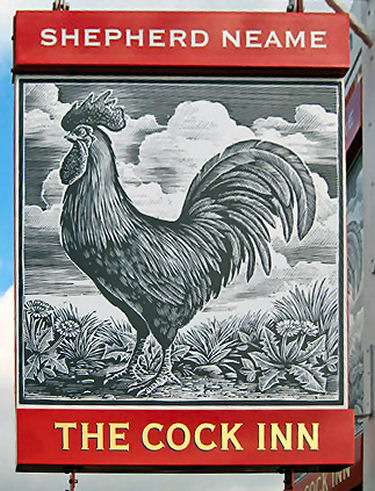 Cock Inn sign 2012
