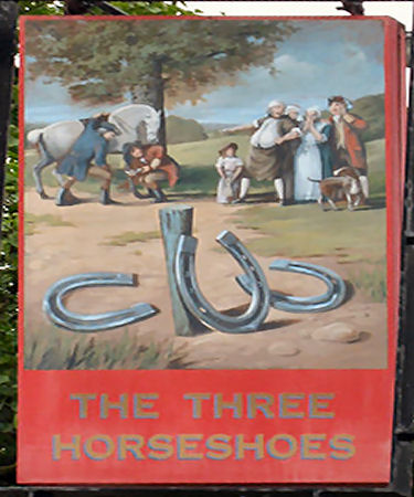 Three Horseshoes sign 2010