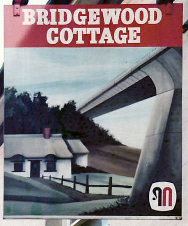 Bridgewood Cottage sign 1980s