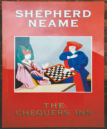 Chequers Inn sign 1993