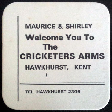 Cricketer's Arms beer-mat