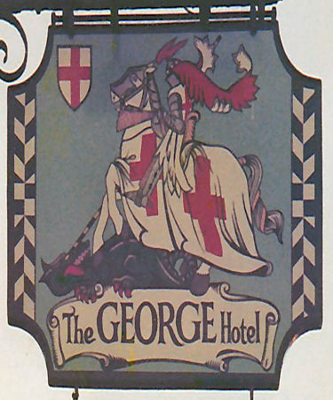 George Hotel sign 1980s