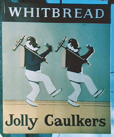 Jolly Caulkers sign 1980