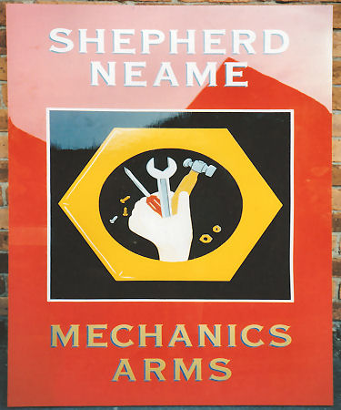 Mechanics Arms sign 1993