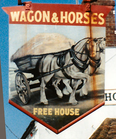 Wagon and Horses sign 1986