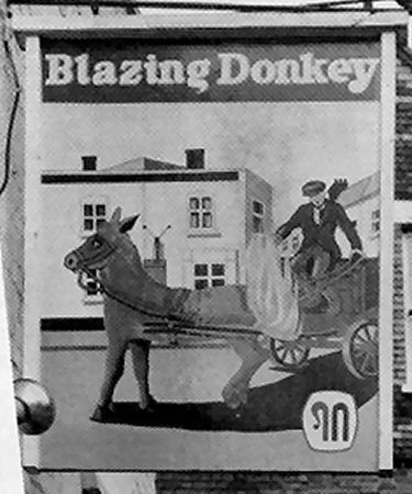 Blazing Donkey sign 1987