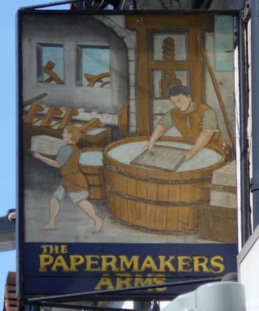 Papermaker's Arms sign 2014