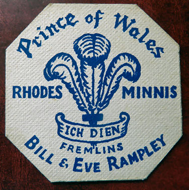 Prince of Wales beer mat