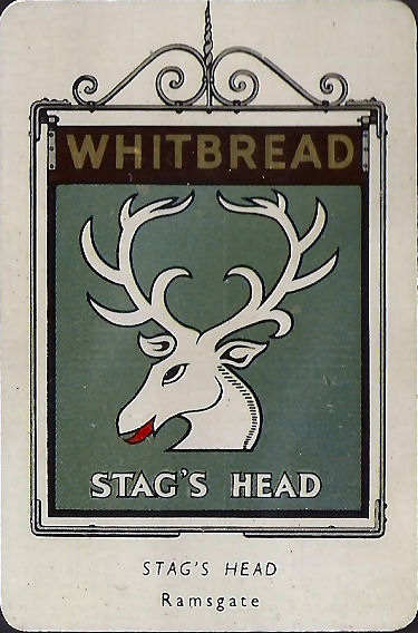 Stag's head Whitbread sign