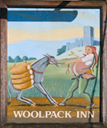 Woolpack Inn sign 2014