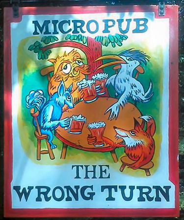 Wrong Turn sign 2014