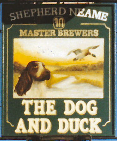 Dog and Duck sign 1986