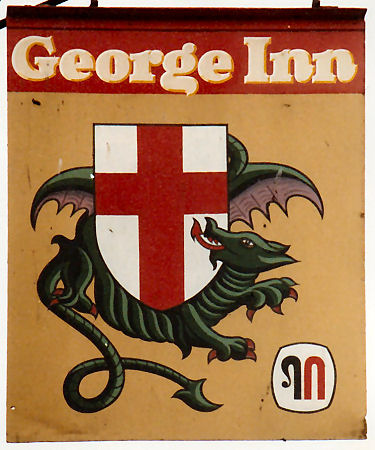 George Inn sign 1980s