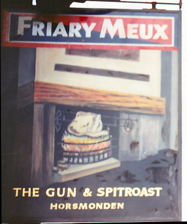 Gun and Spitroast sign 1991