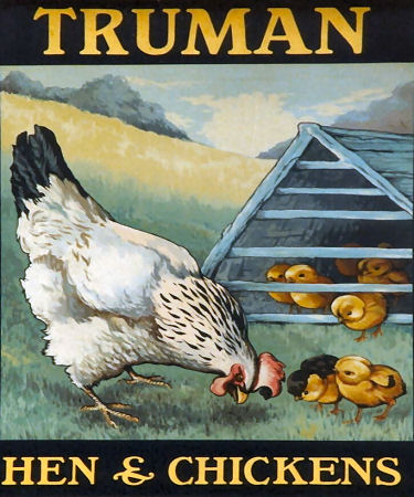 Hen and Chickens sign 1990