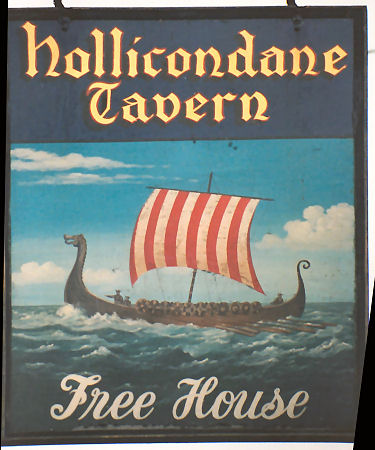 Hollicondane Tavern sign 1991