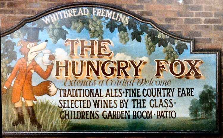 Hungry Fox sign 1986