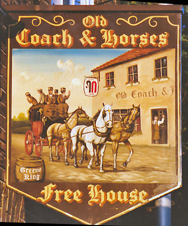 Old Coach and Horses sign 1991
