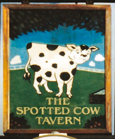 Spotted Cow sign 1986