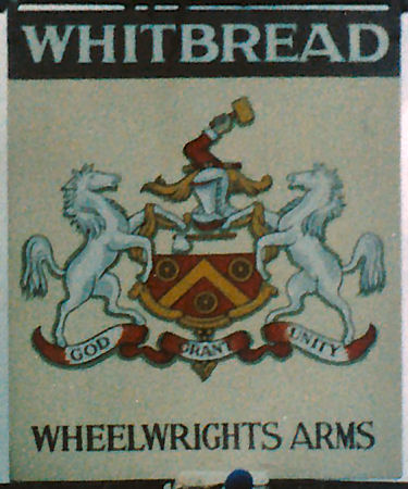 Wheelwrights Arms sign 1985