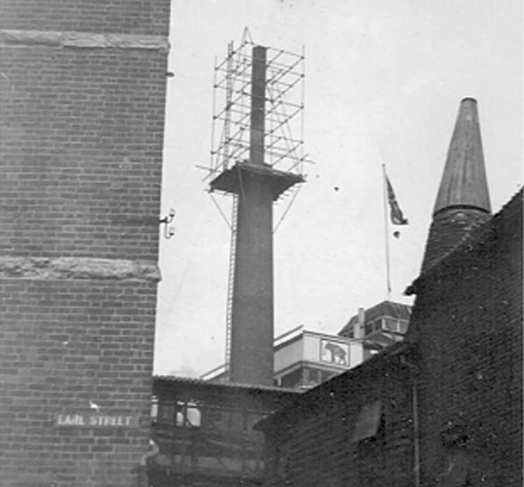 Fremlins chimney 1957
