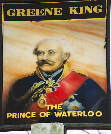 Prince of Waterloo sign 1991