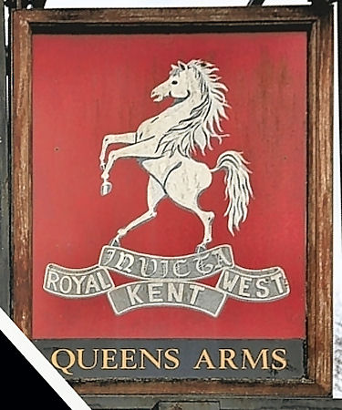 Queen's Arms sign 2013