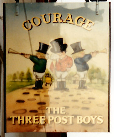 Three Post Boys sign 1980s