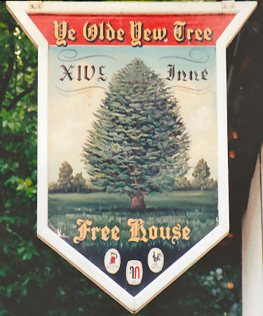Ye Olde Yew Tree sign 1991