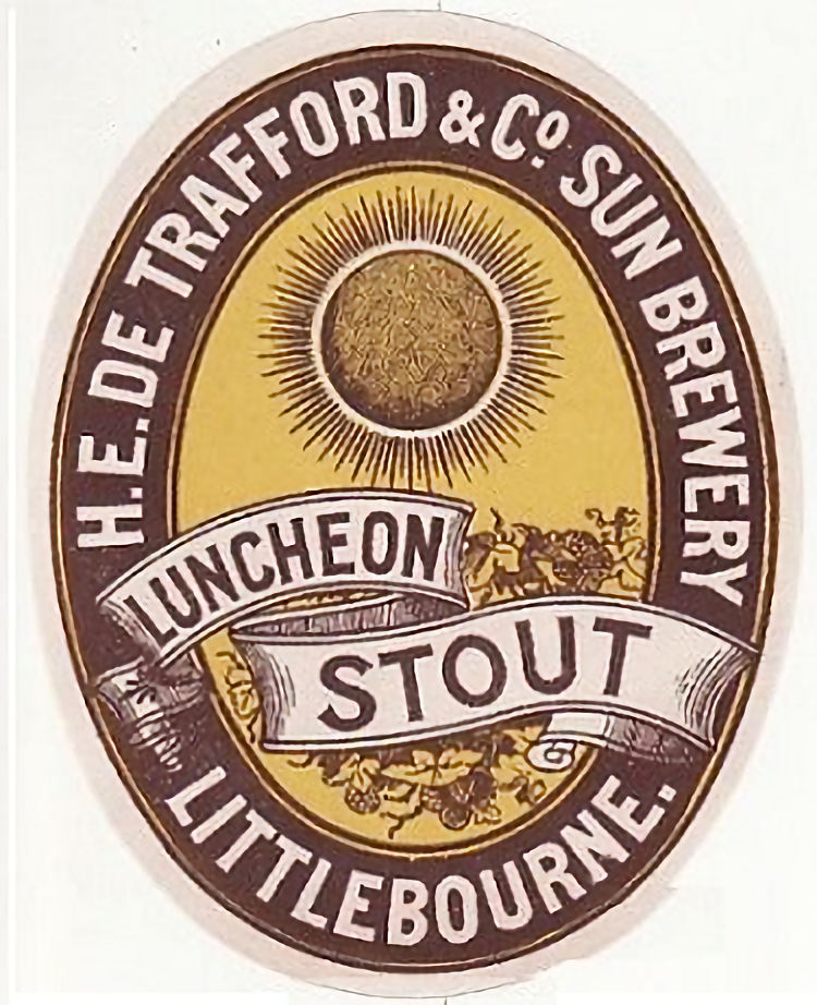 De Trafford & Co Sun Brewery label