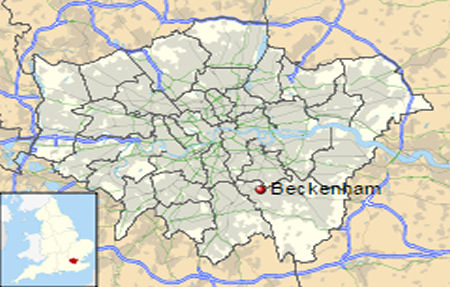 Beckenham map