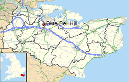 Blue Bell Hill map