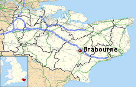 Brabourne map