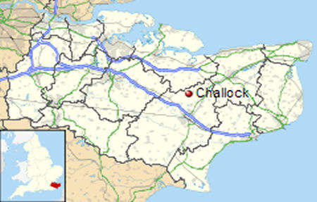 Challock map