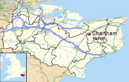 Chartham Hatch map
