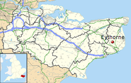 Eythorne map