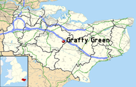 Grafty Green map