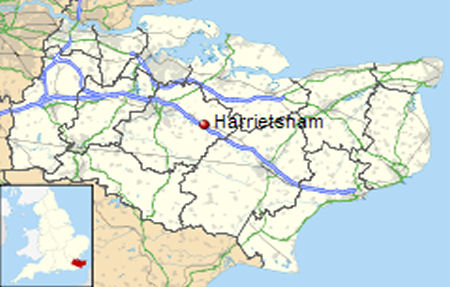 Harrietsham map