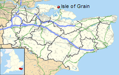 Isle of Grain map