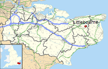 Littlebourne map