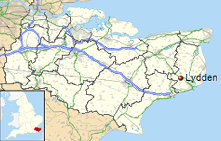 Lydden map