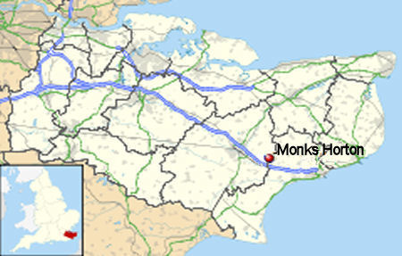 Monks Horton map