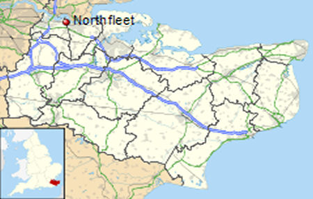 Northfleet map