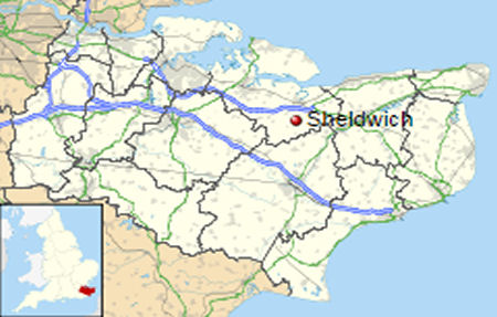 Sheldwich map
