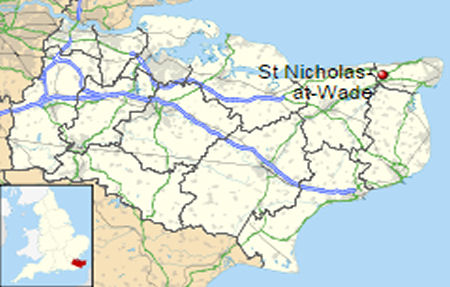 St Nicholas at Wade map
