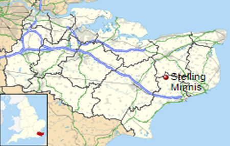 Stelling Minnis map