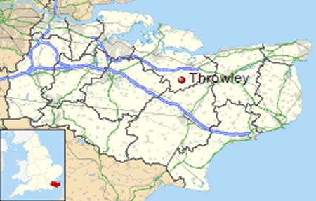 Throwley map