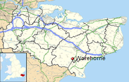 Warehorne-map