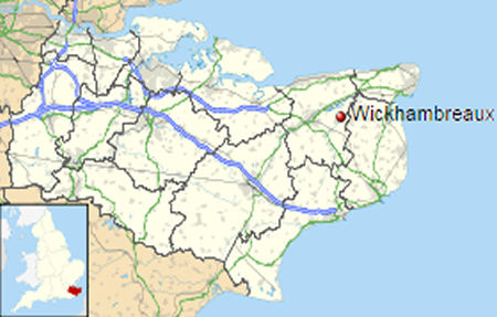 Wickhambreaux map