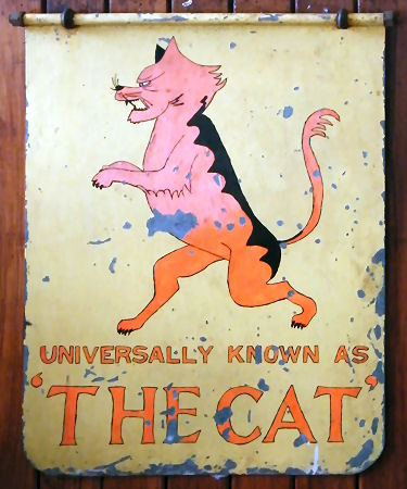 Cat and Custard Pot sign